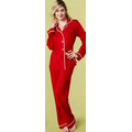 Solid Red Stretch Long Sleeve Classic Pajamas (2 Piece)